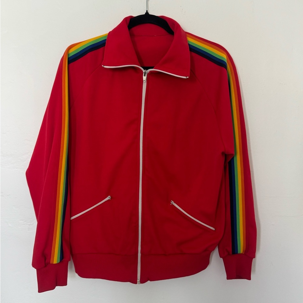 1980s rainbow track jacket